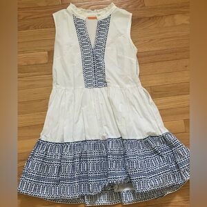 Oliphant M White and Blue Patterned Summer Dress